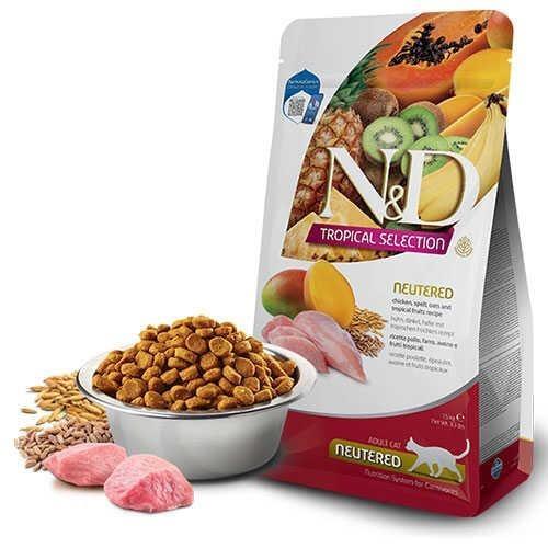 ND Tropical Selection Tropikal Meyveli Ve Tavuk Etli Kısırlaştırılmış Kedi Maması 1.5 Kg