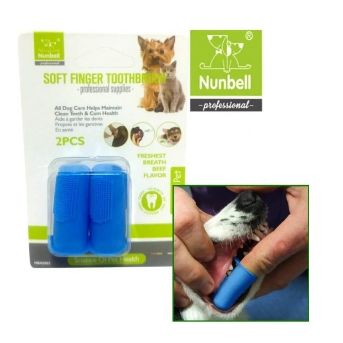 Nunbell Parmak Tipi Köpek Diş Fırçası 2 Adet