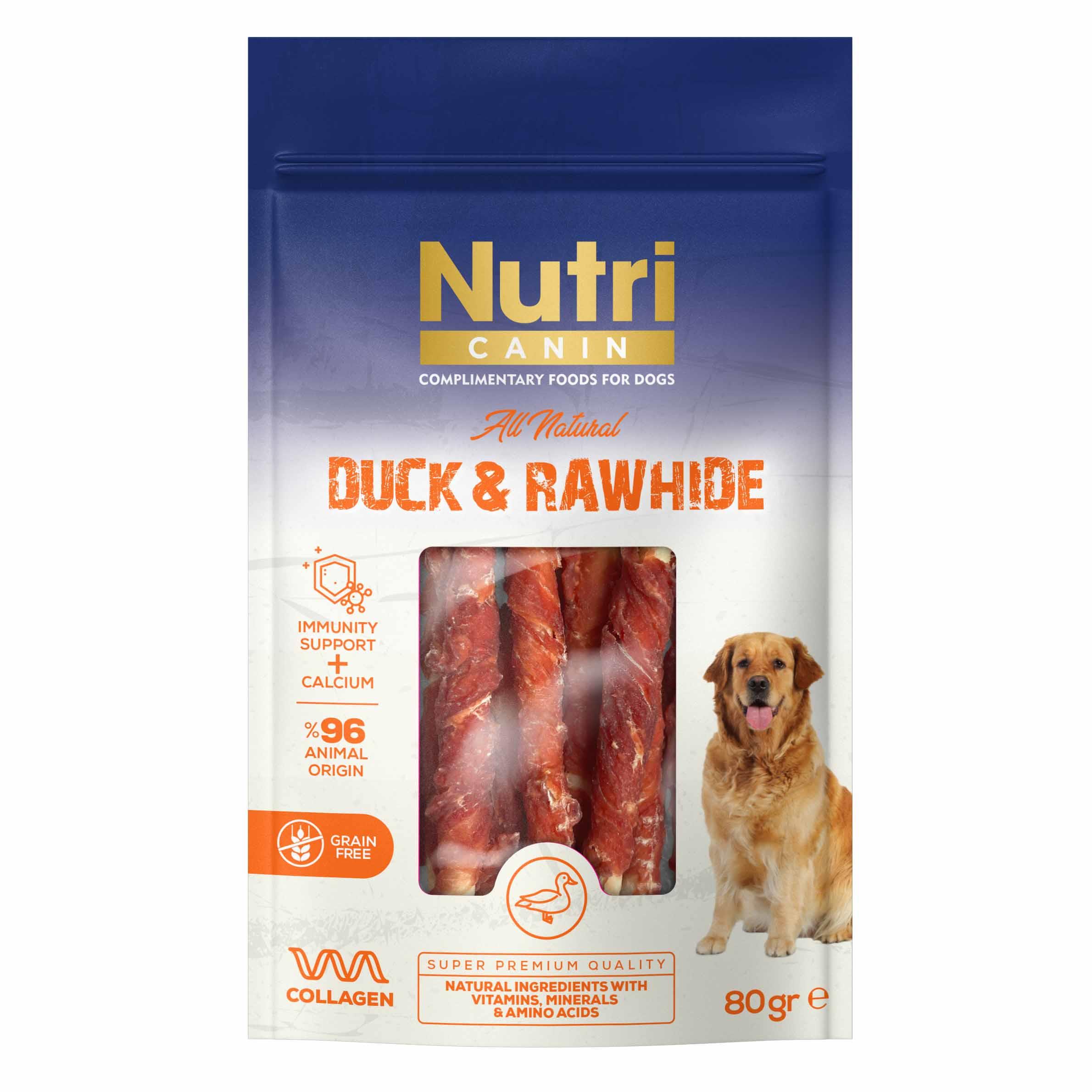 Nutri Canin Ördek Eti Sarılı Kemik Köpek Ödülü 80 G