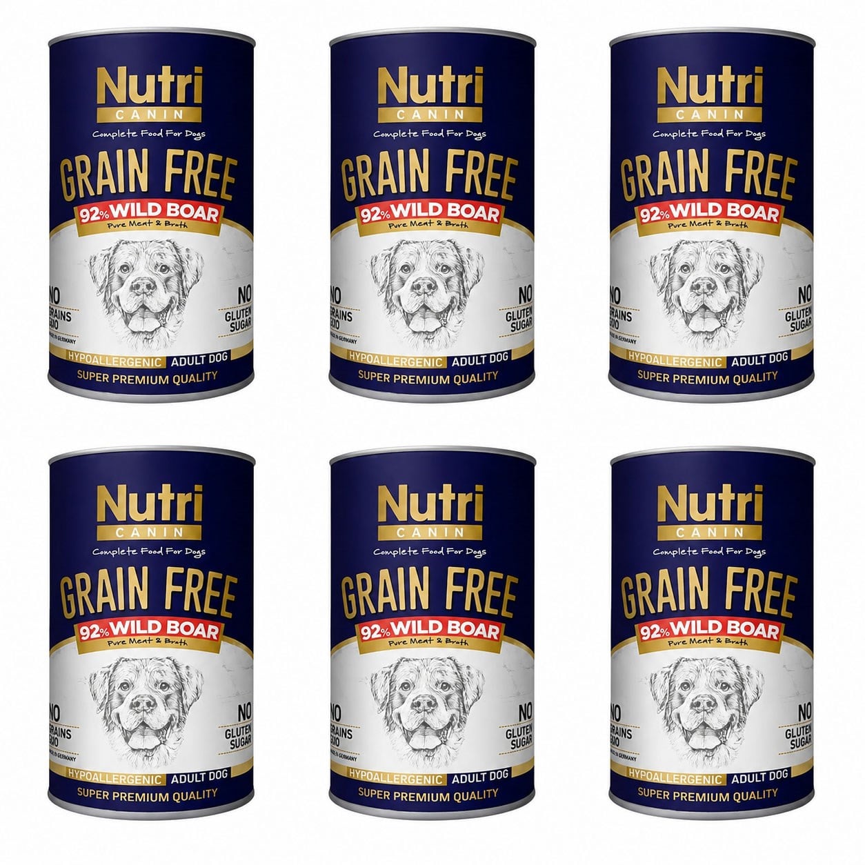 Nutri Canin Wild Boar Tahılsız Yaban Domuzlu Köpek Konservesi  400 Gr (6 Adet)