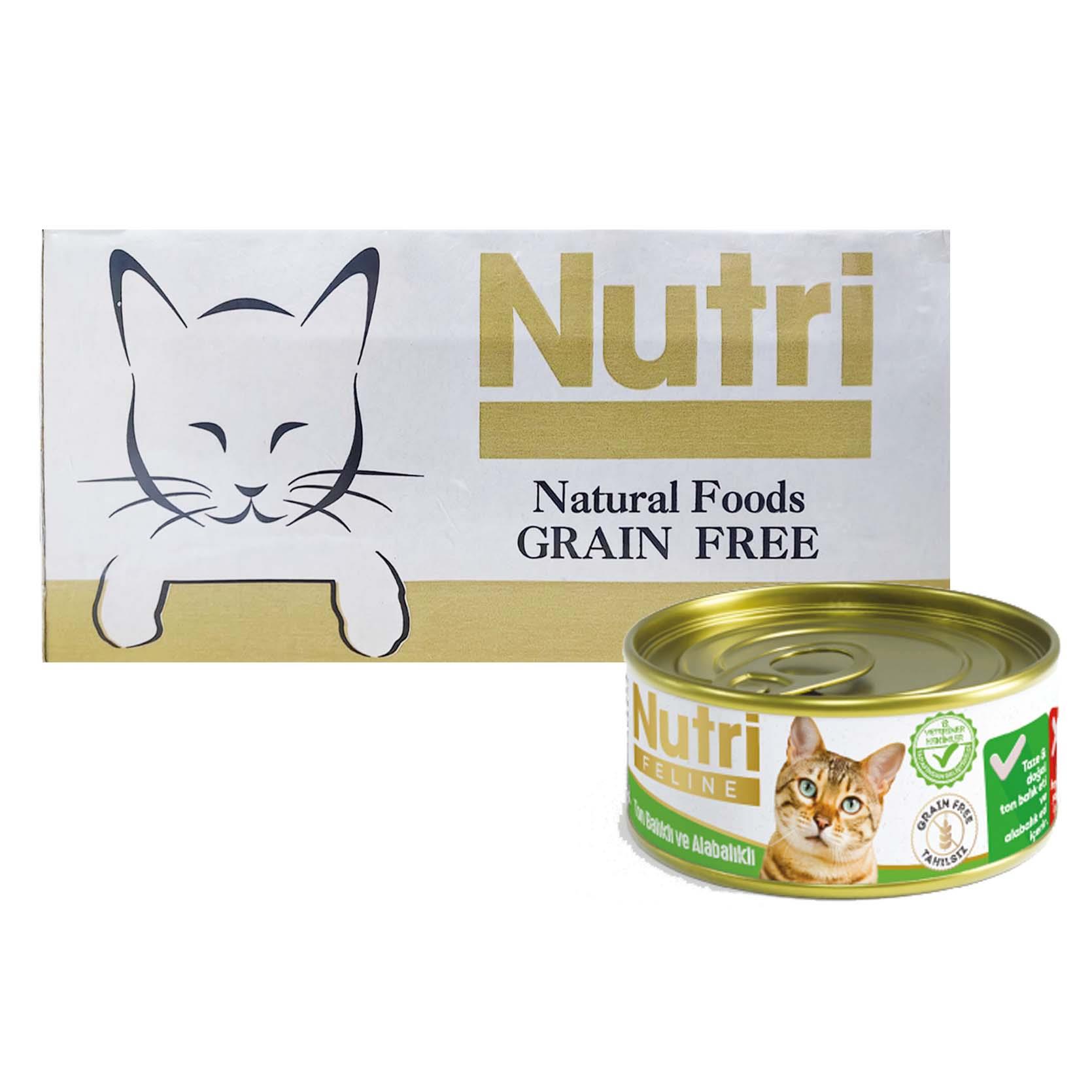 Nutri Feline Tah ls z Ton Bal kl Ve Alabal kl Kedi Konservesi 85 g 32 Adet ZooPet