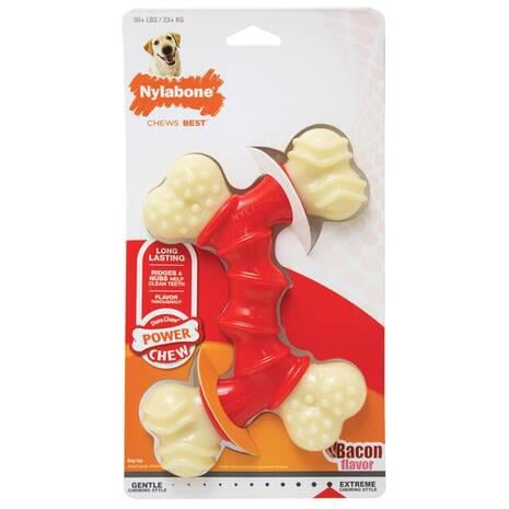 Nylabone Bacon Aromalı Kauçuk Kemik Diş Temizleme Köpek Oyuncağı 20 cm (XL)
