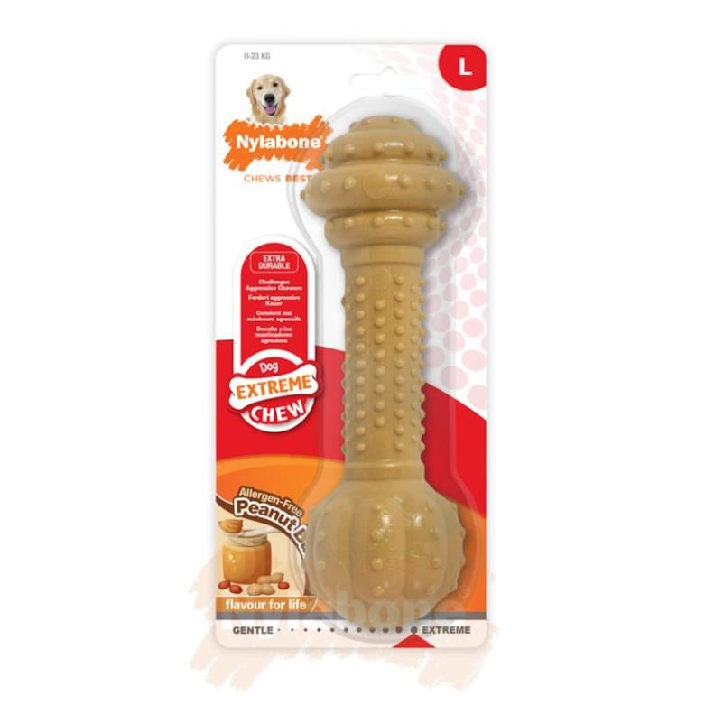 Nylabone Fıstık Ezmesi Aromalı Kauçuk Sert Köpek Oyuncağı 18 cm (L)