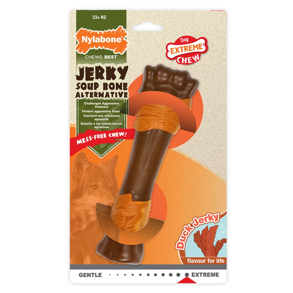 Nylabone Ördek Aromalı Kauçuk Sert İlik Kemiği Köpek Oyuncağı 19,5 cm (XL)