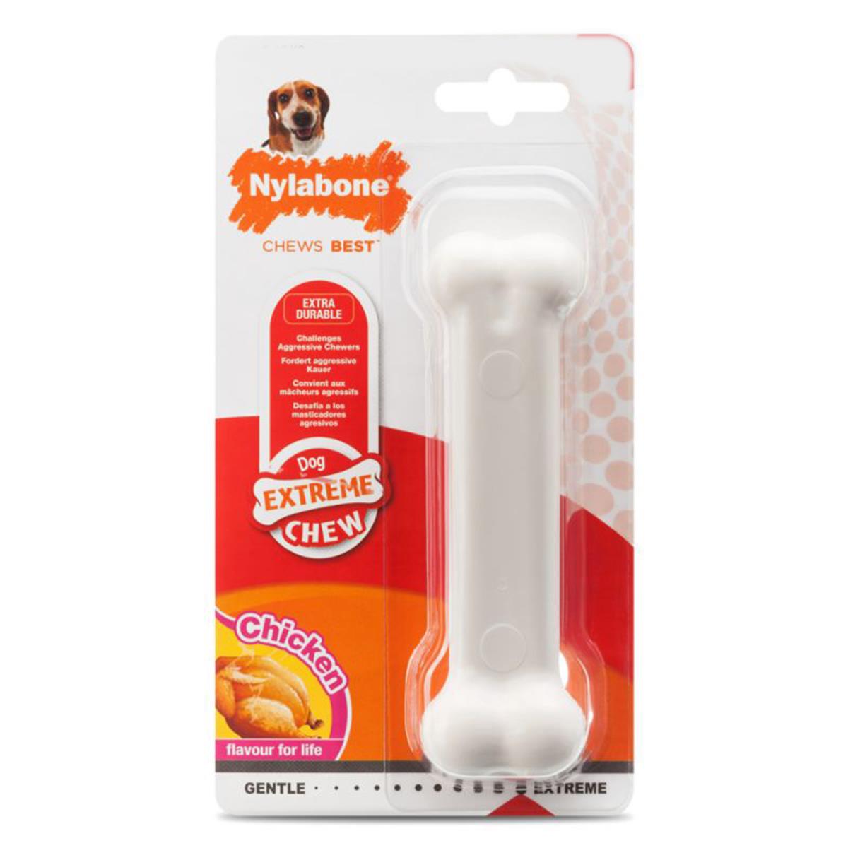 Nylabone Tavuk Aromalı Esnek Kauçuk Köpek oyuncağı 11 cm (S)