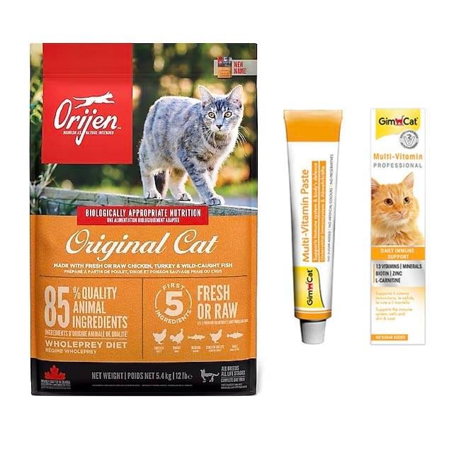 Orijen Original Cat Yavru ve Yetişkin Tahılsız Kedi Maması 17 kg (Multivitamin 100 g Hediyeli)