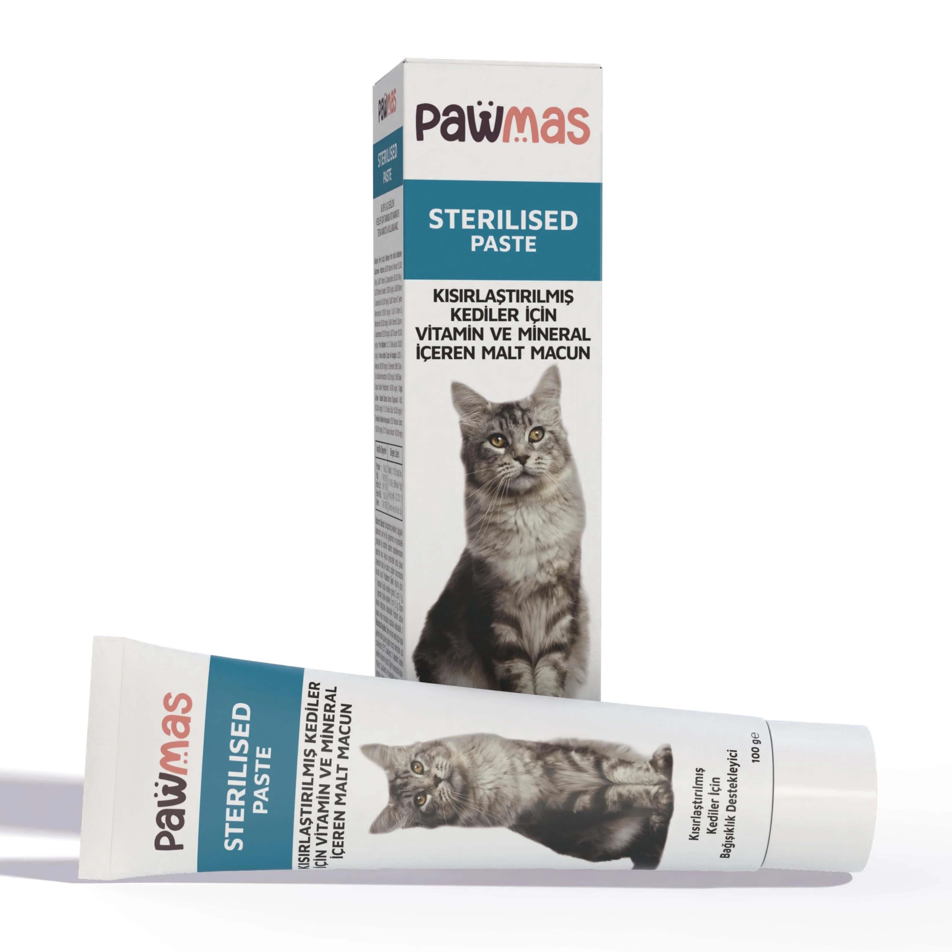 Pawmas Sterilised Multivitamin Ve Mineral Malt Kısırlaştırılmış Kedi Macunu 100 gr
