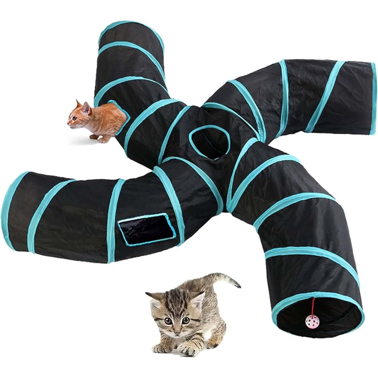 Pet Pretty Dört Yollu Oyun Tüneli Kedi Oyuncağı