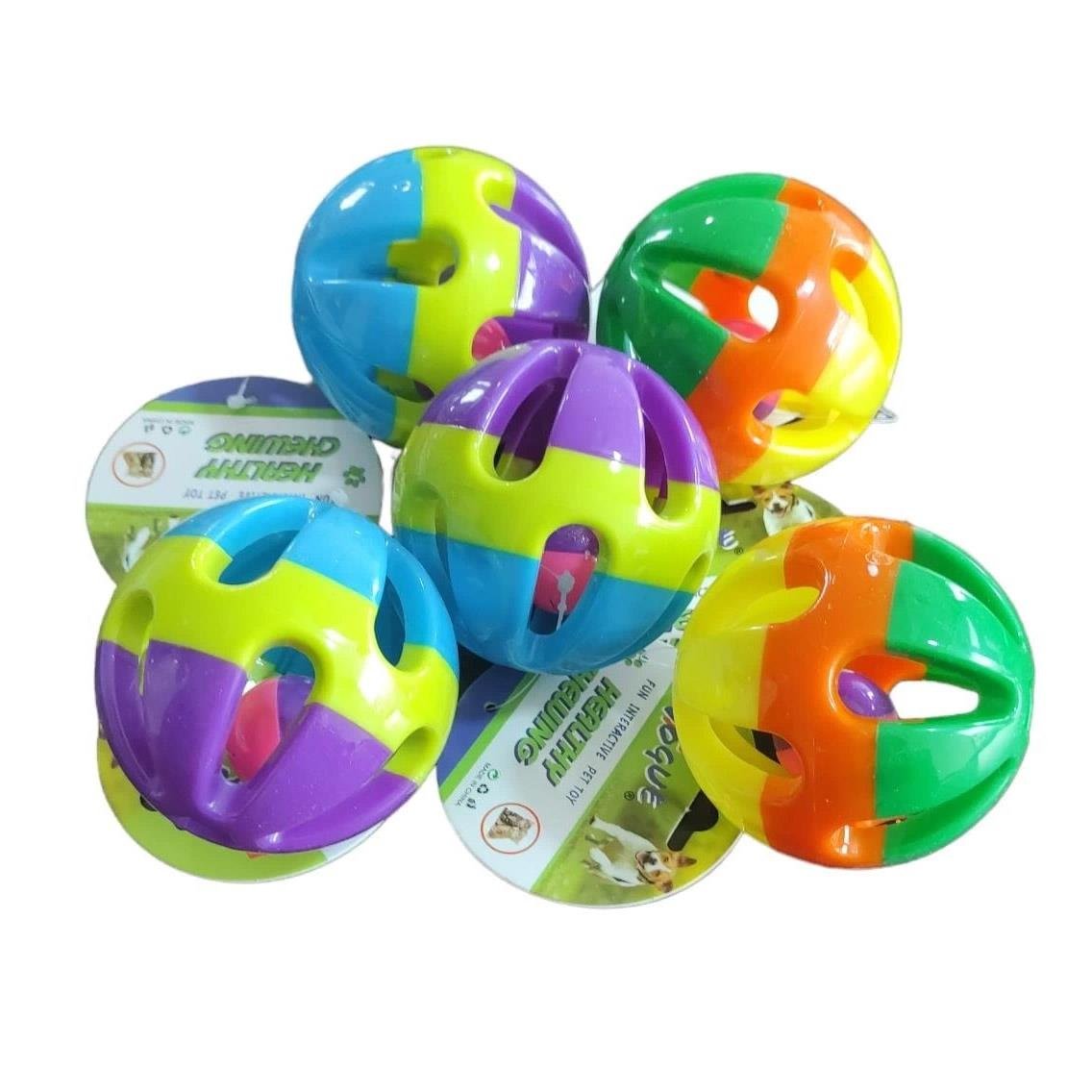 Pet Vogue Çıngıraklı Plastik Top Köpek Oyuncağı 9 cm