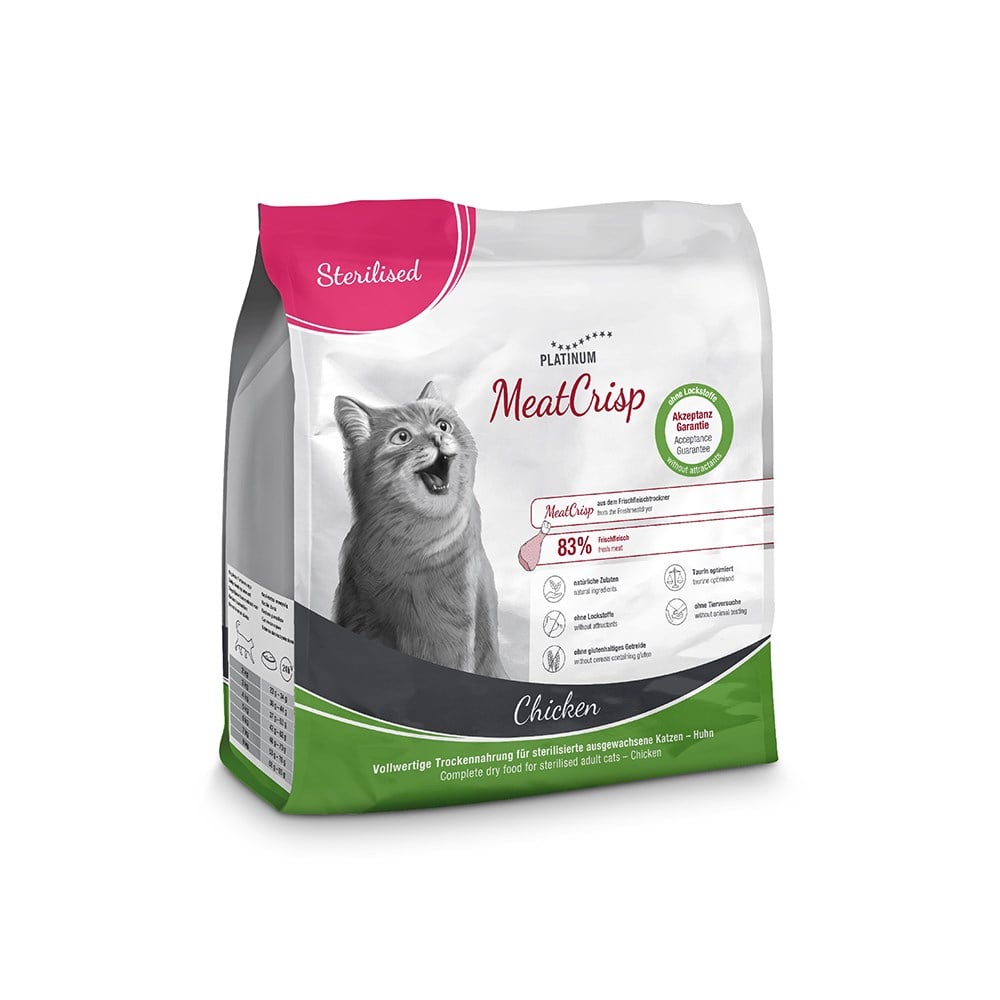 Platinum MeatCrisp Tavuklu Kısırlaştırılmış Kedi Maması 400 gr