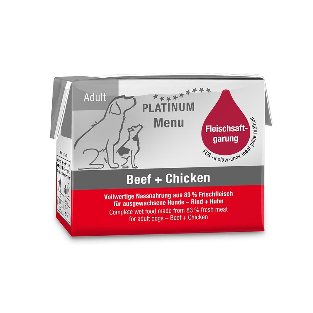 Platinum Sığır Etli ve Tavuklu Yaş Köpek Maması 90 Gr