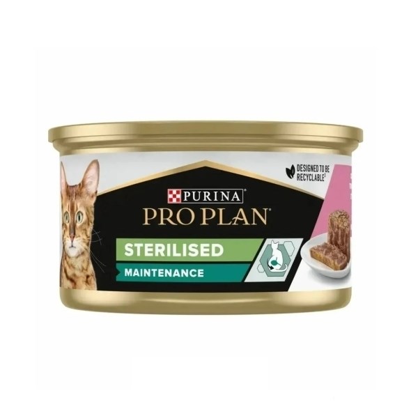 Pro Plan Somonlu ve Ton Balıklı Kısırlaştırılmış Kedi Konservesi 85 g