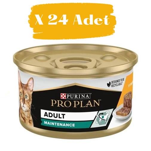 Proplan Adult Tavuklu Yetişkin Kedi Konservesi  85 gr (24 Adet)