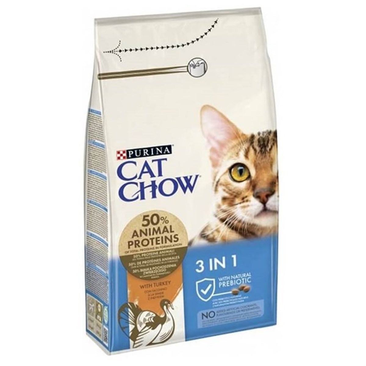 Purina Cat Chow 3 in 1 Hindili Yetişkin Kedi Maması  1.5 KG