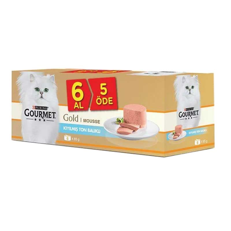 Purina Gourmet Gold Kıyılmış Ton Balıklı Kedi Konservesi  85 gr (6 Al 5 Öde)