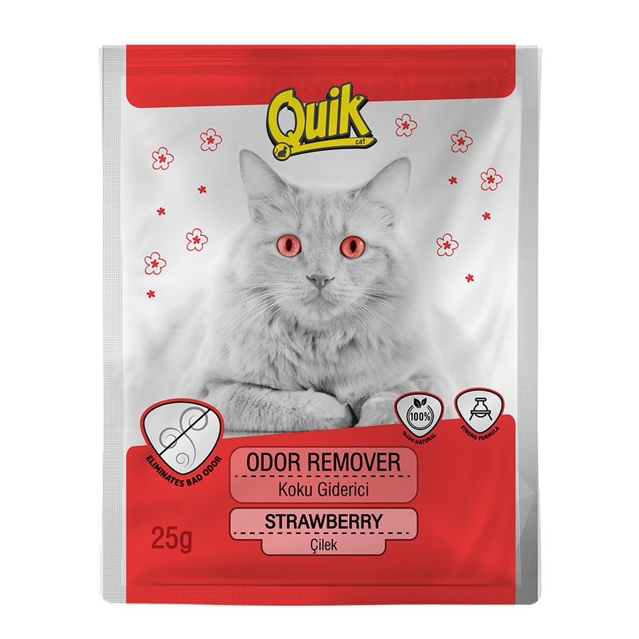 Quik Çilek Kokulu Kedi Kumu Koku Giderici 25 g