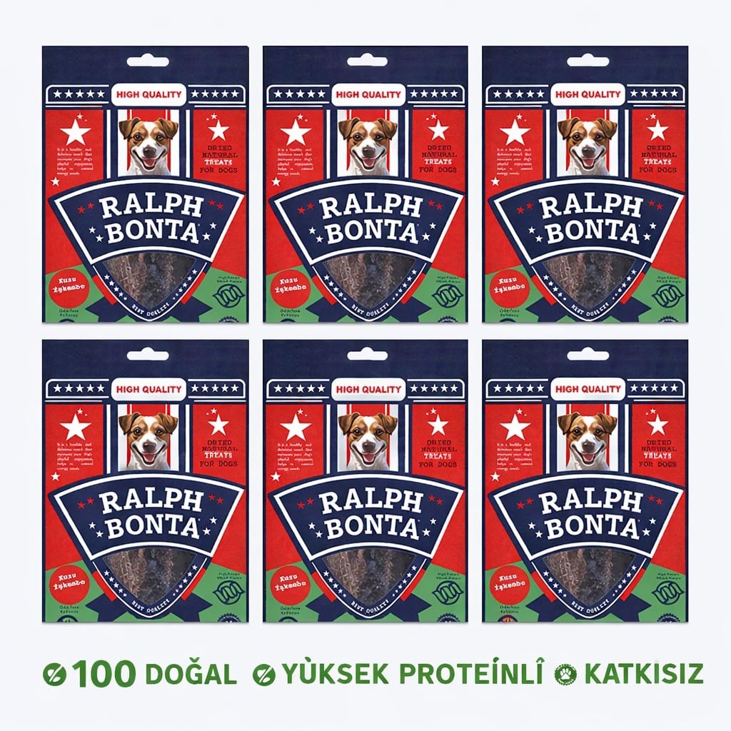 Ralph Bonta Kurutulmuş Kuzu Işkembe Köpek Ödülü 100 Gr (6 Adet)