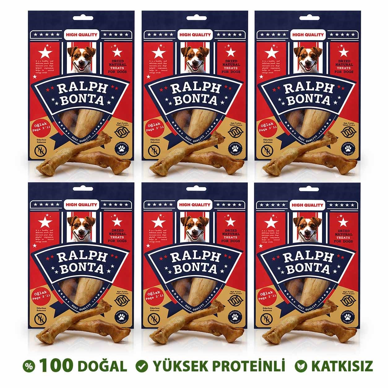 Ralph Bonta Kurutulmuş Oğlak Paça Köpek Ödülü 2'li (6 Adet)