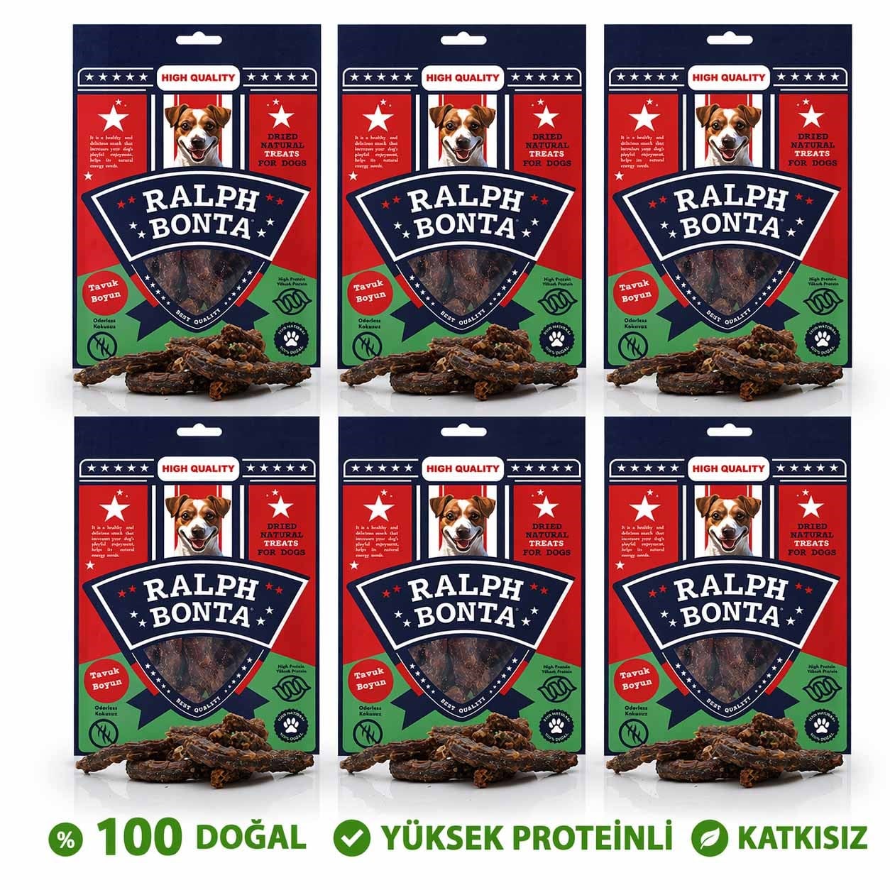 Ralph Bonta Kurutulmuş Tavuk Boyun Köpek Ödülü 100 gr (6 Adet)
