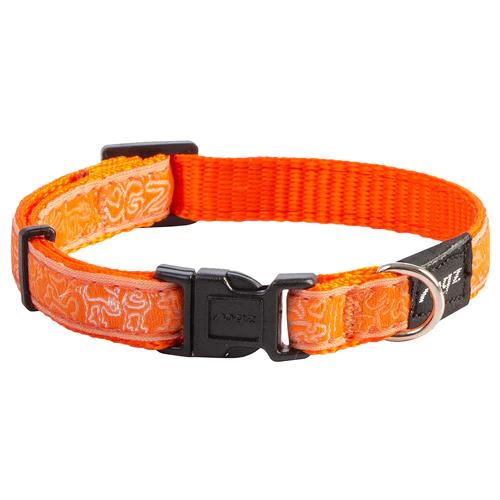 Rogz Fancy Orange Doodle Köpek Boyun Tasması (M) Turuncu 26 - 40 cm