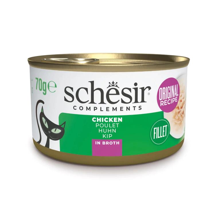 Schesir Suda Pişirilmiş Fileto Tavuklu Yetişkin Kedi Konservesi 85 g