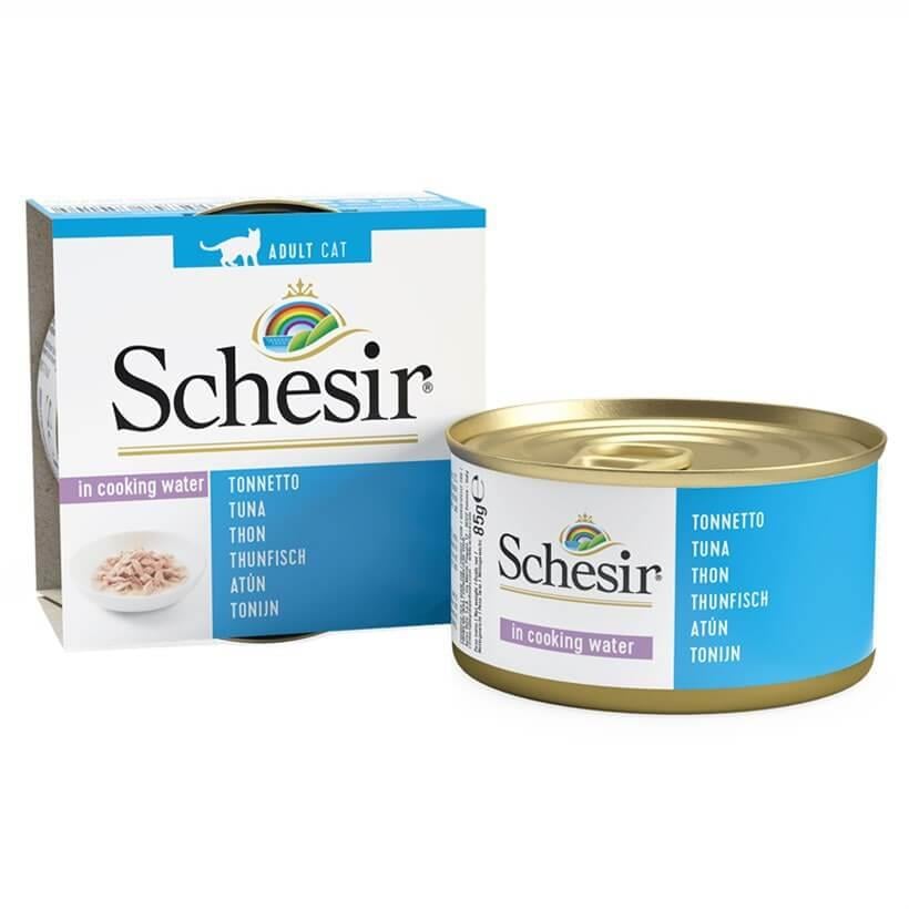 Schesir Suda Pişirilmiş Fileto Ton Balıklı Yetişkin Kedi Konservesi 85 g