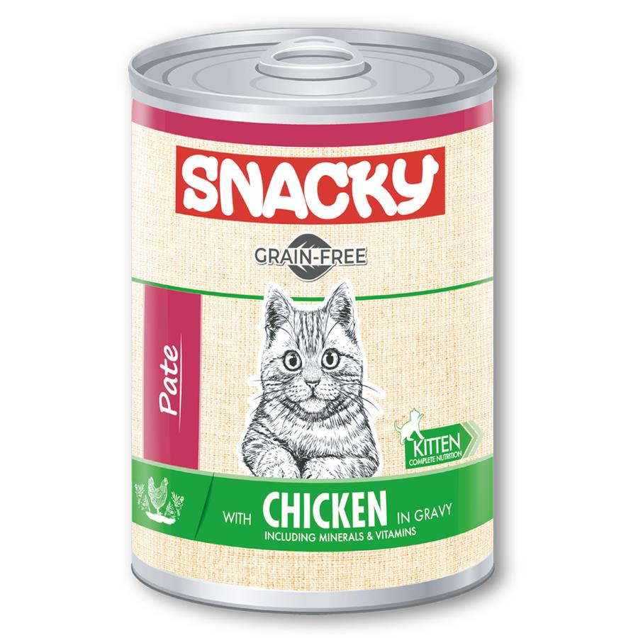 Snacky Pate Tahılsız Tavuklu Yavru Kedi Konservesi 400 g