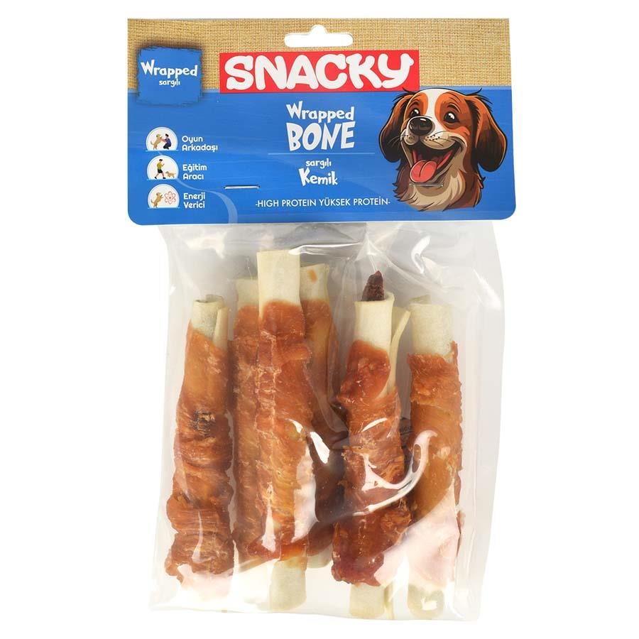 Snacky Wrapped Bone Tavuk Sargılı Ve Ciğer Dolgulu Köpek Kemiği  28 g (6 Adet)
