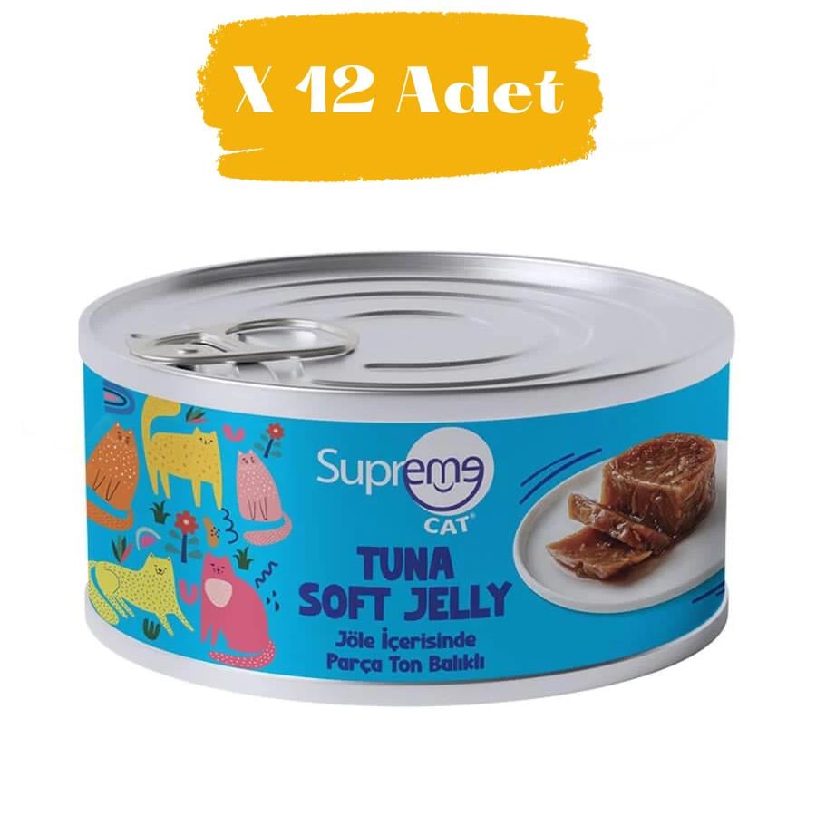 Supreme Cat Jöleli Ton Balıklı Kedi Konservesi 85 gr (12 Adet)