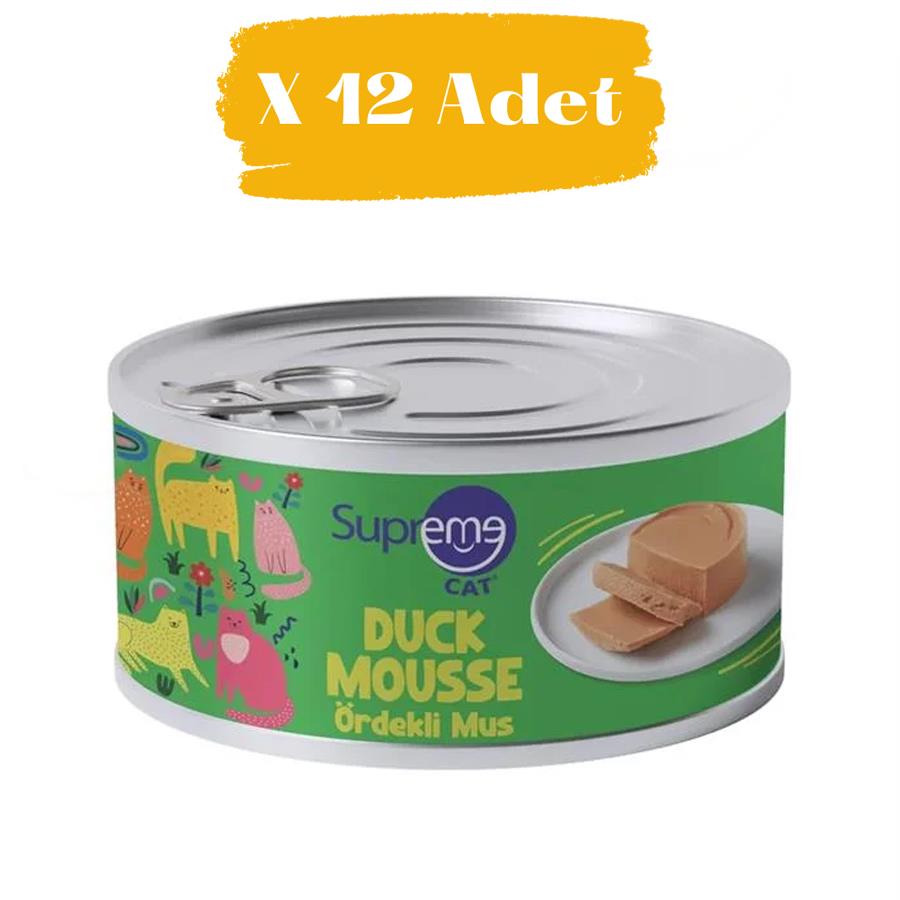 Supreme Cat Mousse Ördekli Kedi Konservesi 85 gr (12 Adet)