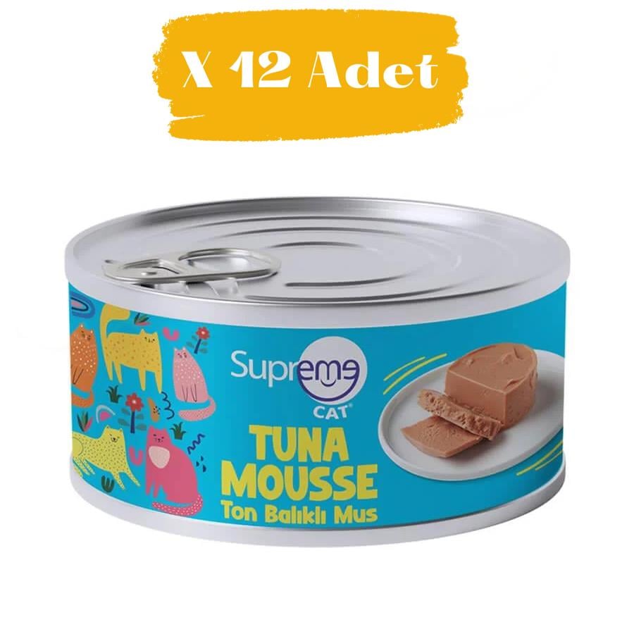 Supreme Cat Mousse Ton Balıklı Kedi Konservesi 85 gr (12 Adet)