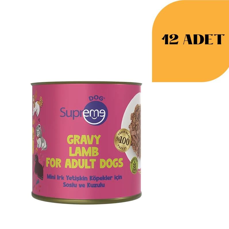 Supreme Dog Soslu Ve Kuzulu Mini Irk Köpek Konservesi 200 Gr (12 Adet)