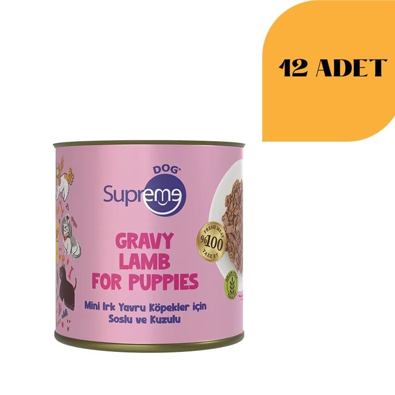 Supreme Dog Soslu Ve Kuzulu Mini Irk Yavru Köpek Konservesi 200 Gr (12 Adet)