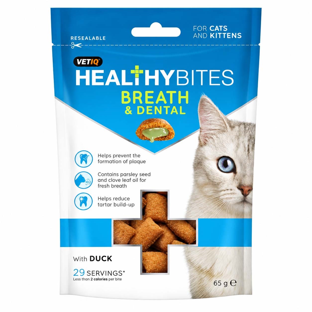 VETIQ Breath Dental Ağız Bakımı Kedi Ödülü 65 g