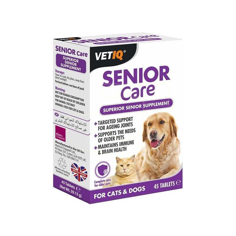 VetIQ Senior Care Yaşlı Kedi Ve Köpek Eklem Kıkırdak Takviyesi 45 Tablet