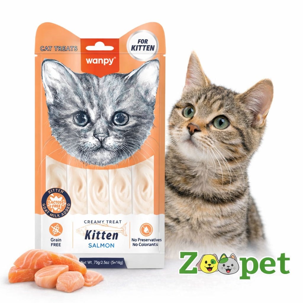 Wanpy Creamy Somonlu Yavru Krema Kedi Ödülü 5 Adet