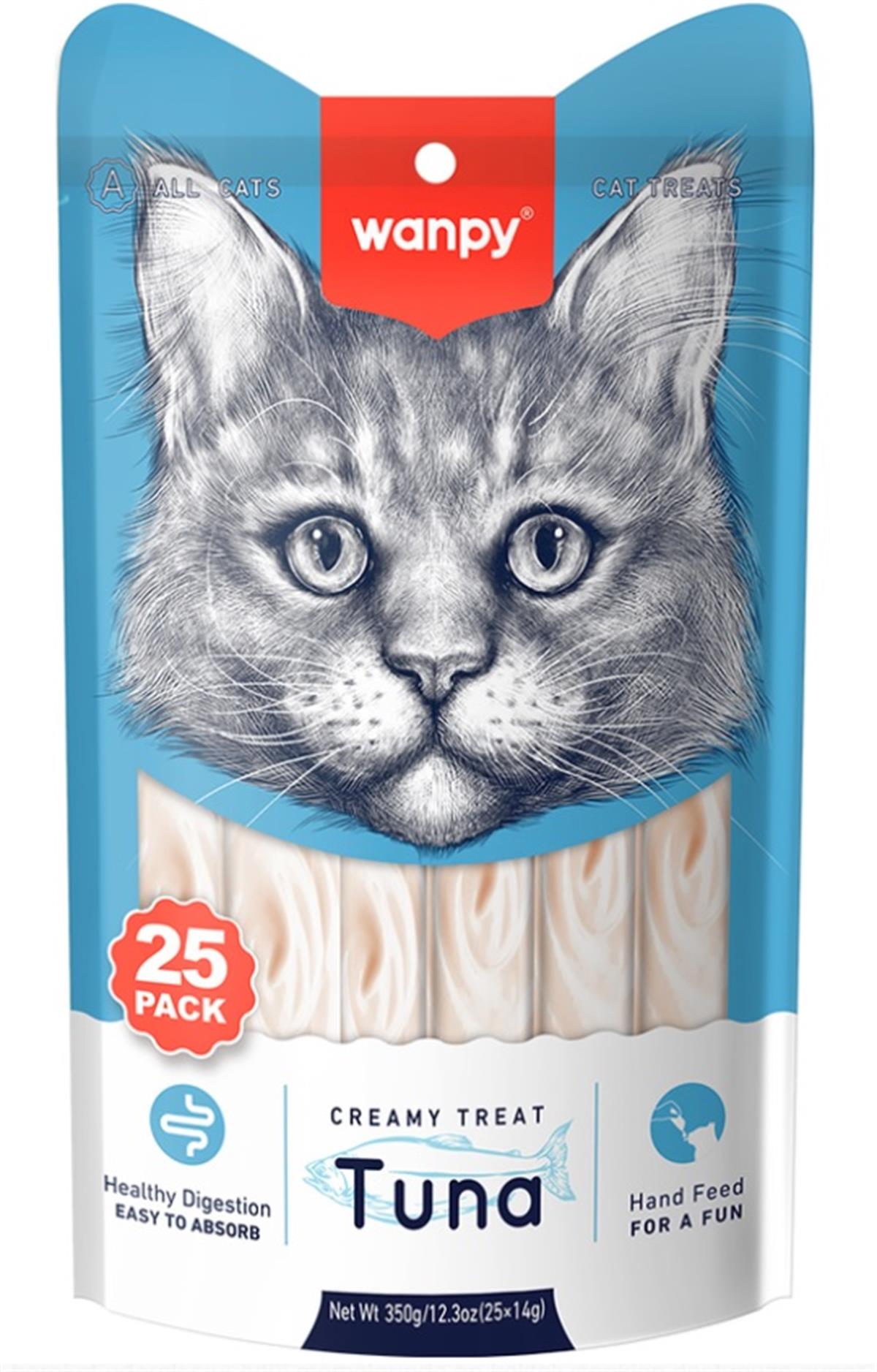 Wanpy Creamy Ton Balıklı Krema Kedi Ödülü 25 Adet (14 gr)