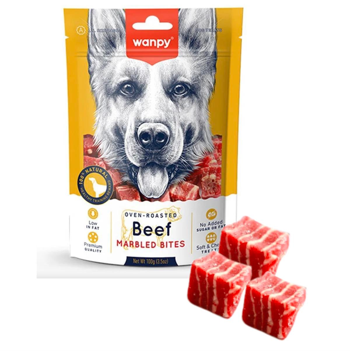 Wanpy Marbled Bites Biftekli Küp Köpek Ödülü 100 g