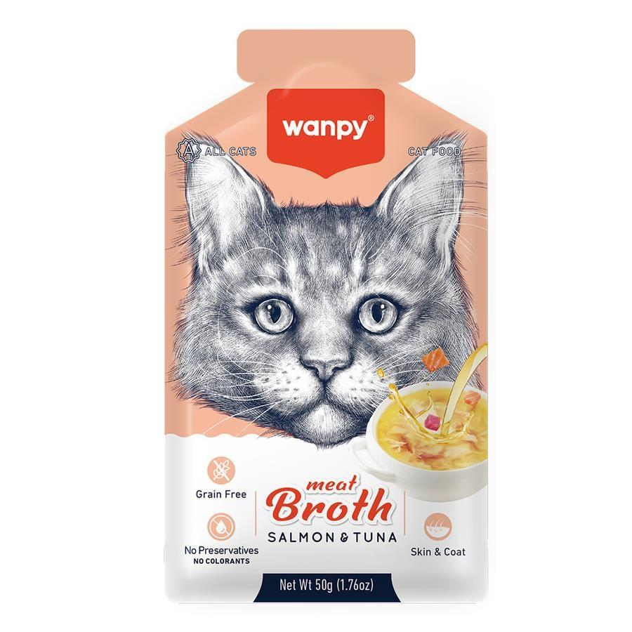 Wanpy Somon Ve Ton Balığı Eti Çorbası Kedi Maması 50 g