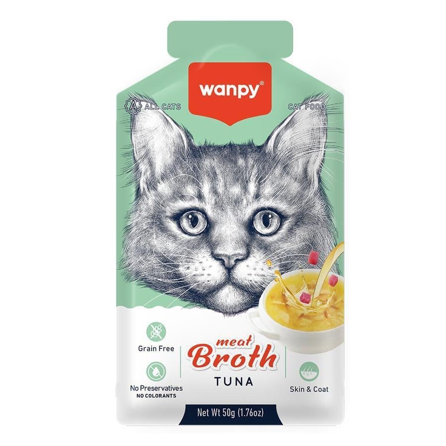 Wanpy Ton Balığı Eti Çorbası Kedi Maması 50 g