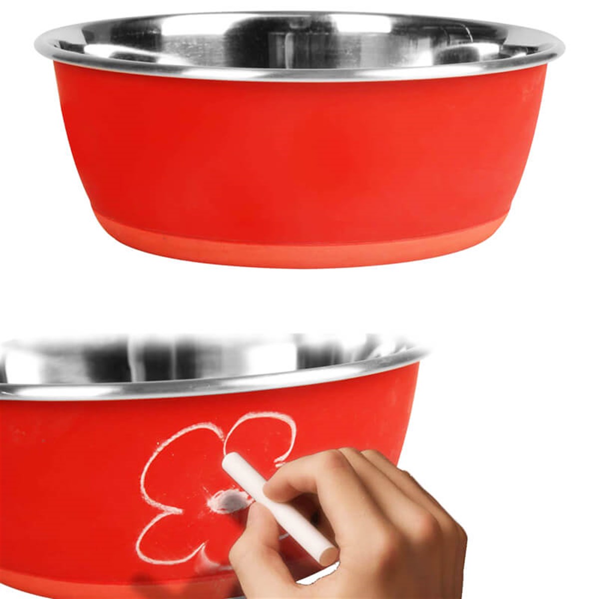 Writable Kedi Köpek Mama Kabı Kırmızı 350 ml