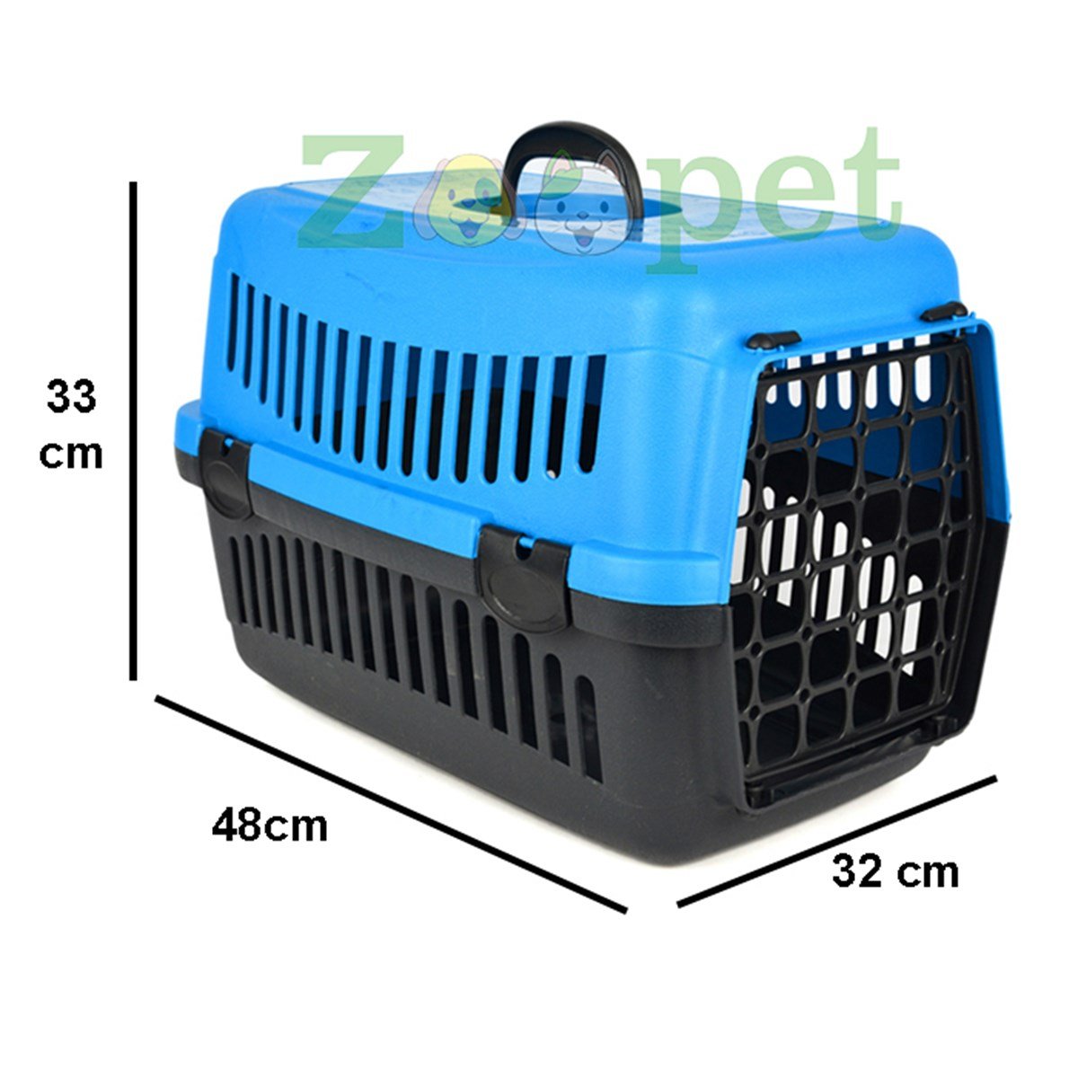 Zoopet Lüx Kedi Köpek Taşıma Çantası Küçük Boy 50X32X35 Mavi | ZooPet