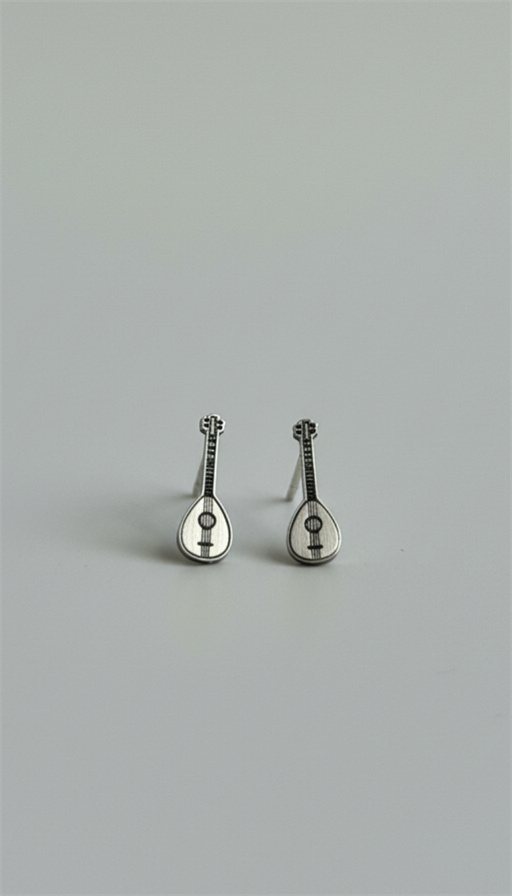 Bağlama Gümüş Küpe