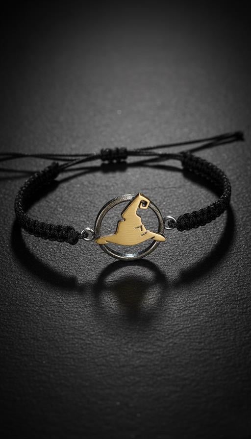 Cadı Şapkalı Çember Oksitli Gümüş Bileklik