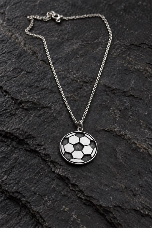 Futbol Topu Gümüş Kolye