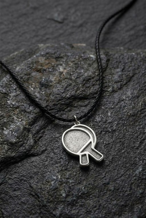 Pin Pon Gümüş Kolye Ucu