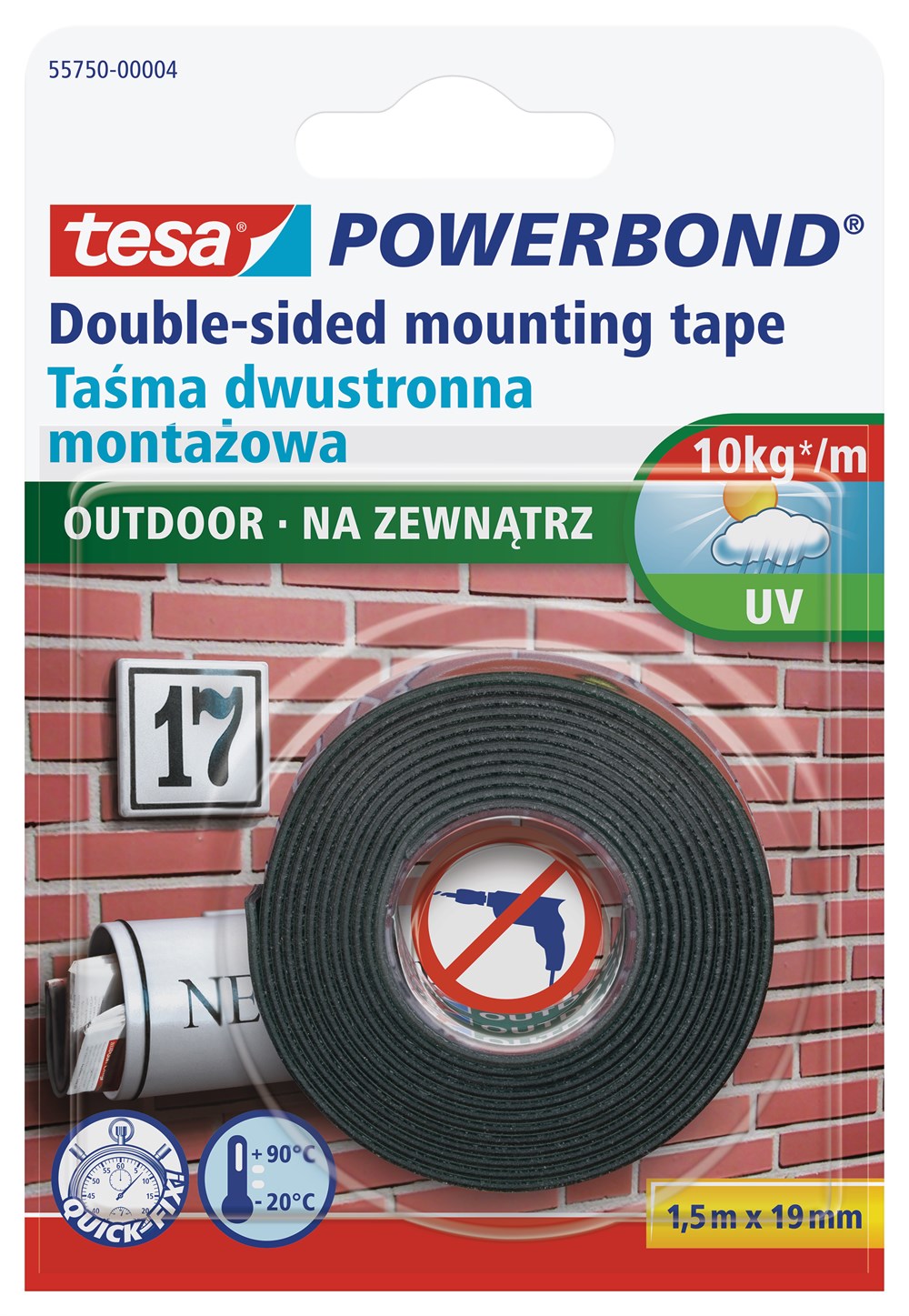 TESA 55750 DIS MEKAN ÇIFT TARAFLI BANT 1.5MX19MM