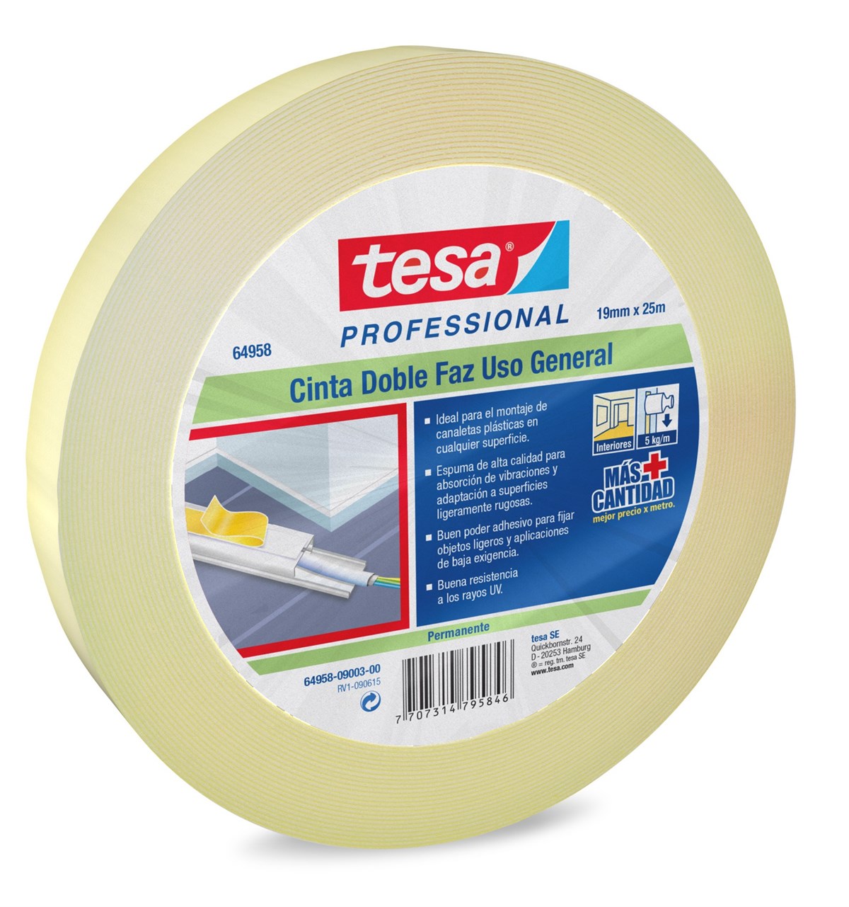 TESA 64958 ÇIFT TARAFLI KÖPÜK BANT 25MX19MM