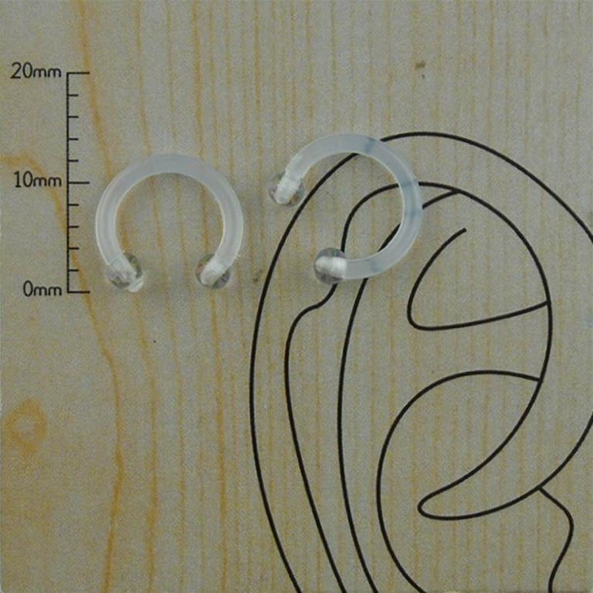 10mm Bioplastik Halka Piercing