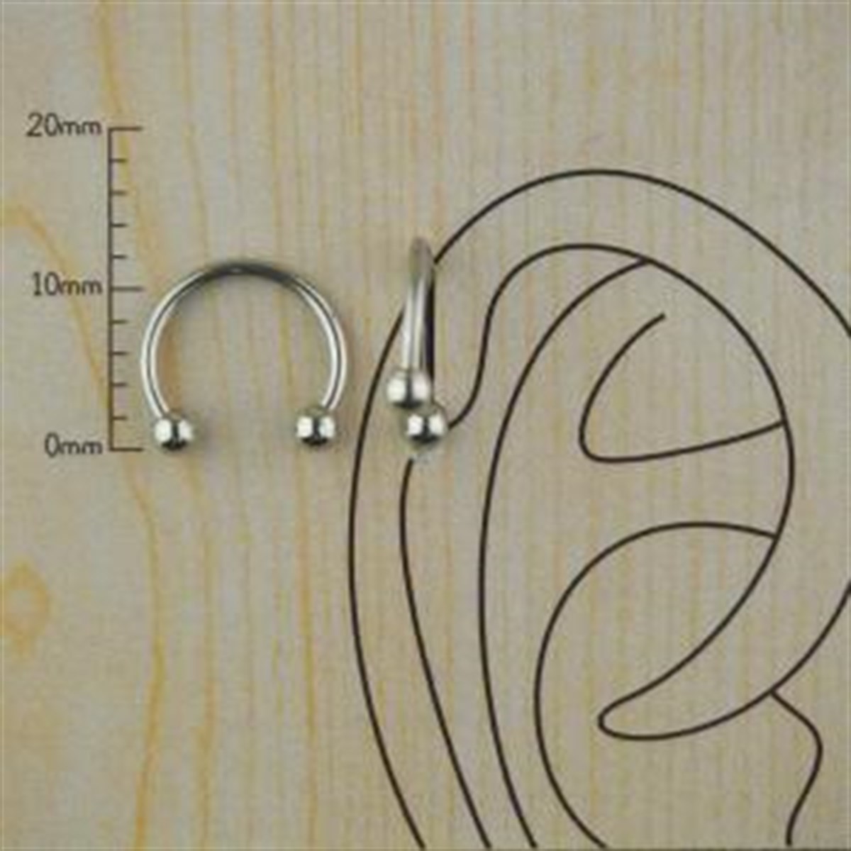 10mm Gri Çelik Halka Piercing